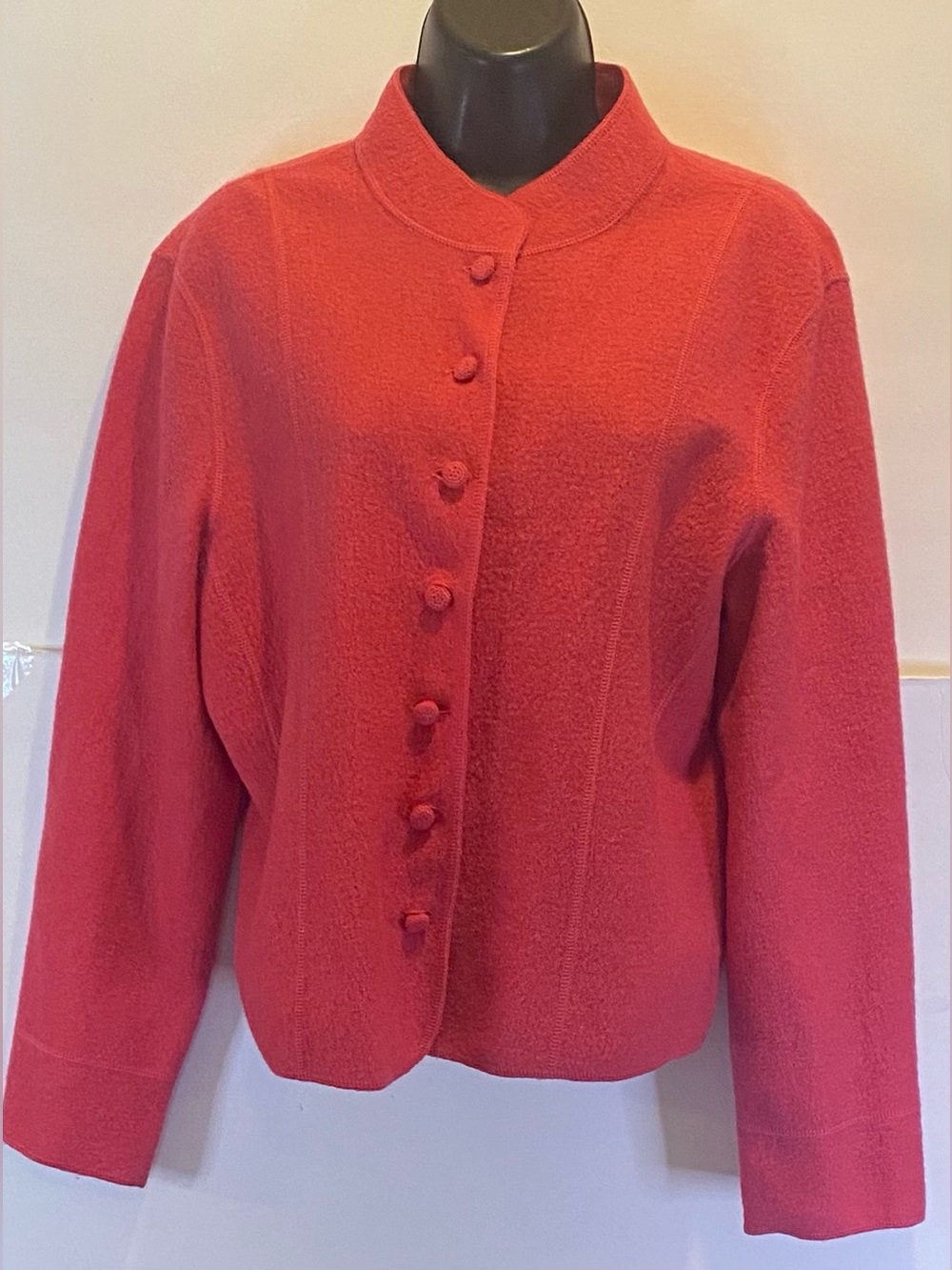 Vintage Talbots Petites Boiled Wool Jacket Size M Petite Coral Pink 💖✨